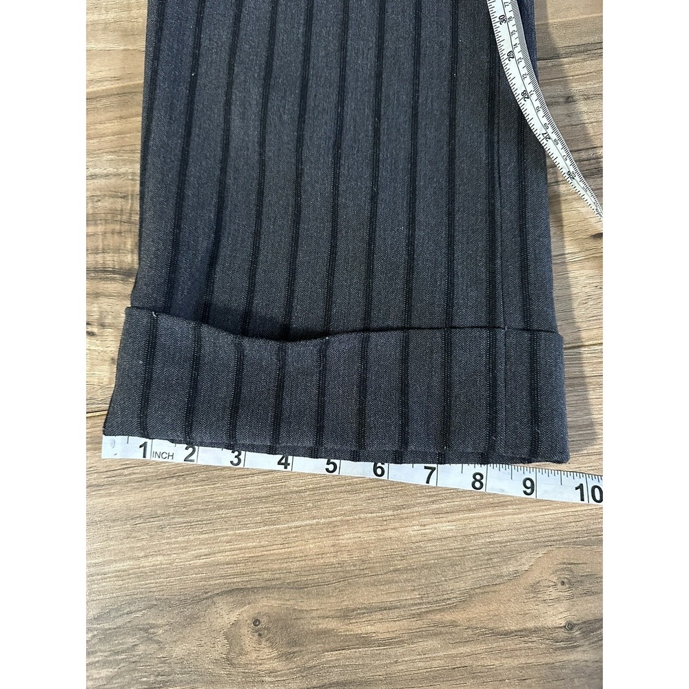 Women's Michael Michael Kors Dress High Ankle Pants Size‎ 4 Striped Black/grey - Picture 2 of 11